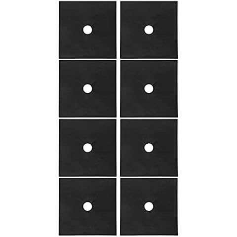 Fdit Stove Burner Covers, 8pcs Reusable Gas Stove Pad Stovetop Protector Gas Cooker Cleaning Mat for Kitchen Cooking (Black) Cover