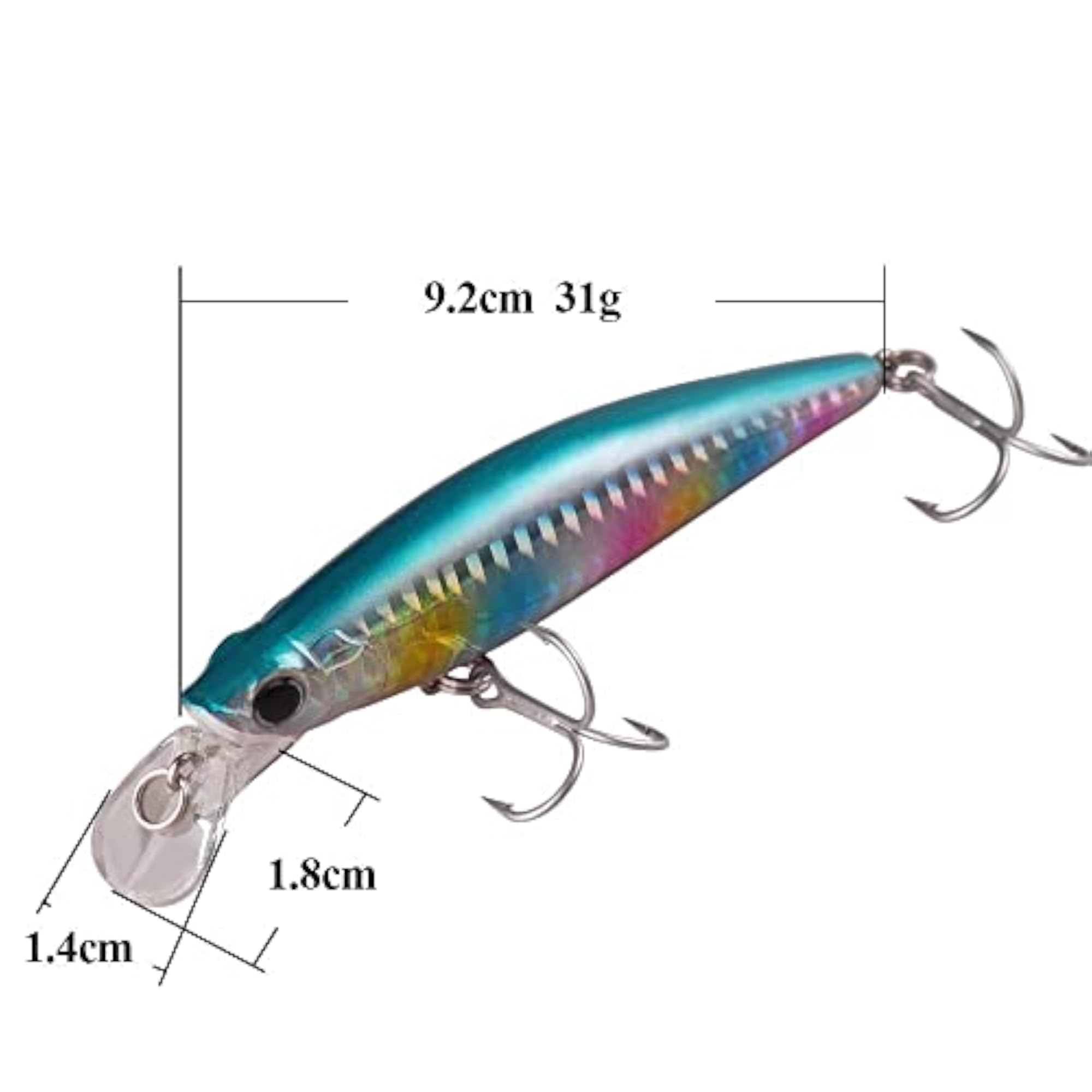 Fishing Minnow Wobblers, 31g/92mm Soft Lures