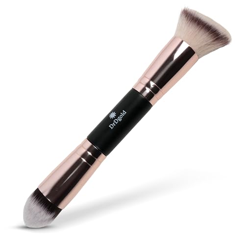 Pennello Fondotinta Professionale 18,5 cm – Pennello Trucco Viso a Setole Morbide per Applicazione Uniforme e Naturale