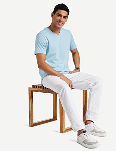 Amazon Brand - Symbol Men's Solid Cotton T Shirt | Plain | V Neck | Half Sleeve-Regular Fit | Combo Pack of 3 (Available in Plus Sizes)