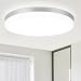 DLLT 24W Modern Dimmable Led Flushmount Ceiling Light Fixture with Remote-13 Inch Round Close to Ceiling Lights for Bedroom/Kitchen/Dining Room Lighting, Timing, 3000K-6000K 3 Light Color Changeable