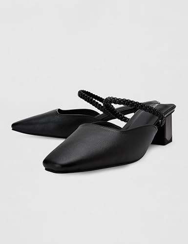 Image of Metro Women's Froh Feet Fashionable Block Heel Mules Featuring a Square Toe Design,