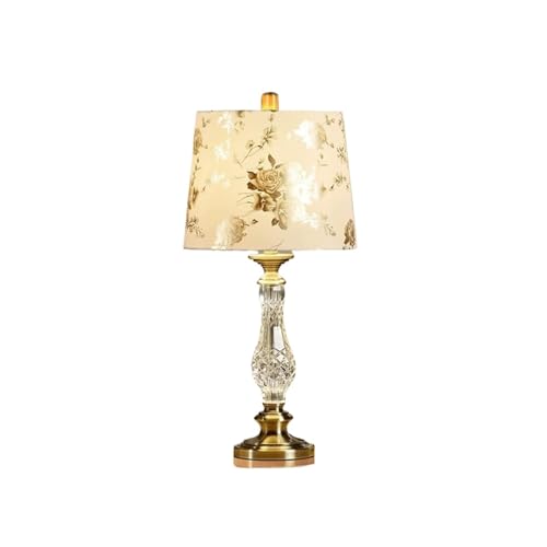 Skrivbordslampor Kristall Bordslampa Master Bedroom Sänglampa Kristall Bordslampa Retro Bordslampa Light Lyx High-end Atmosfär Varm Vardagsrum Dekoration Moderna bordslampor(Dimmer)