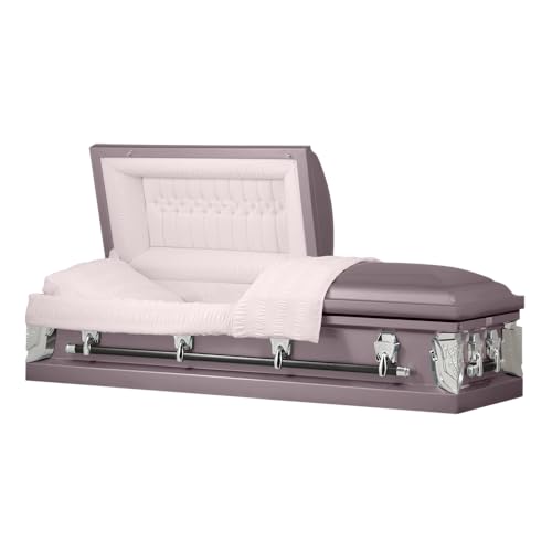 Cambridge Series | Orchid Steel Casket with Pink Velvet Interior
