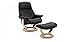 Produktbild PRIMA Clever einrichten® Stressless® Sunrise Sessel mit Hocker (M) Schwarz günstig