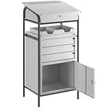 Das praktische Design unseres Werkstattpults ermöglicht eine optimale Organisation durch einen integrierten Schrank sowie drei geräumige Schubladen. Jede Schublade ist mit zwei Kunststoff-Ablagekästen ausgestattet, die Ihnen helfen, Ihre Werkzeuge und Materialien stets geordnet und griffbereit zu halten.