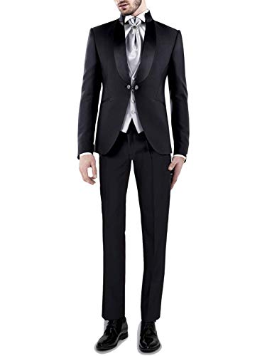 Costume 3 pièces pour homme avec veste gilet et pantalon moderne pour cérémonies