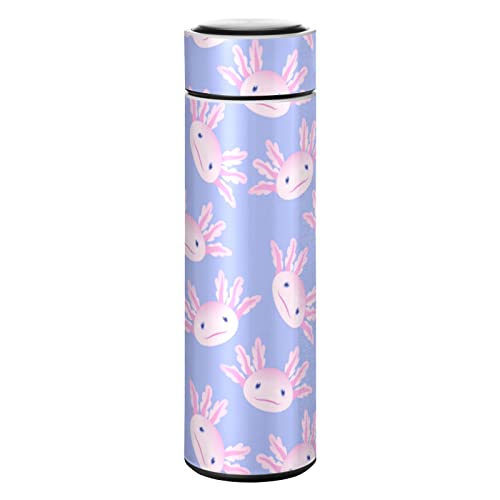 Glaphy Cute Pink Animal Axolotl Water Bottle, Bpa-Free, Stainless Steel, 12 Oz Insulated Water Bottles Kids, For School, Office, Gym, Sports, Travel, 350Ml #TOP27