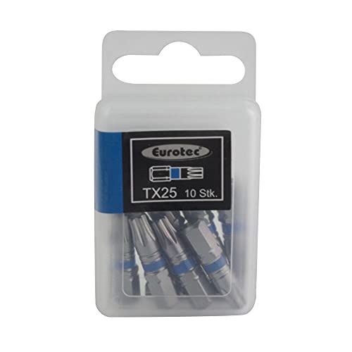 Eurotec - Confezione da 10 inserti TX-Bit TX25, 25...