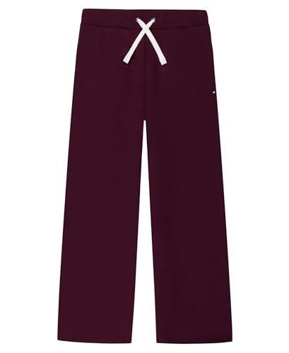 Image of Tommy Hilfiger Girls' Fleece Wide Leg Bottom Jogger Sweatpants with Drawstring & Functional Side Pockets