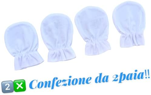Guanti Neonato Antigraffio Guantini Antigraffio Per Neonati - Cotone 100%, 6 Paia, Taglia 0-6 Mesi, Polsi Lunghi Per Sicurezza Polsi Lunghi Sicuri - Foto 10