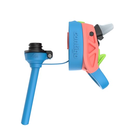 Image of Contigo AUTOSPOUT Water Bottle, 13 oz, Coral Blue /Poppy