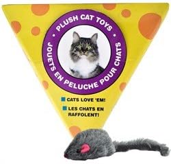 Cheese Wedge Display Furry Mice 60 Count