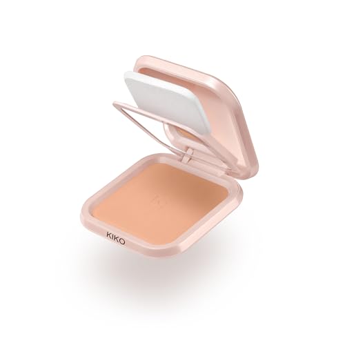 KIKO Milano Skin Lover Refining Face Powder Foundation 07, Fond De Teint Compact En Poudre Hydratant Et Lissant