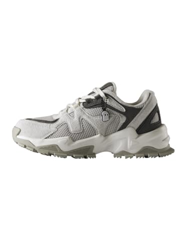 Image of The Souled Store Fumes NX: Sage Men and Boys Low Top Sneakers Green and Off White Streetwear Chunky Trainer Breathable Mesh Cushioned Midsole Durable Sole Lace Up Lightweight Padded Collar