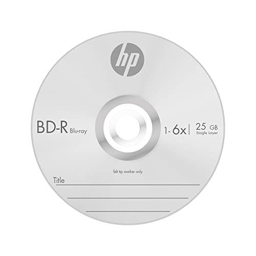 HP Bluray BDR 25GB Premium Recordable Disc Cake Box Spindle 6X Speed (Pack of 10) - Image 2
