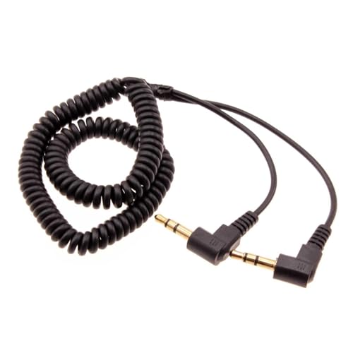 Cable Auxiliar 3.5mm Negro en Espiral