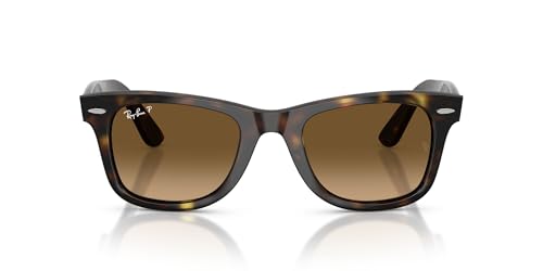 Ray-Ban Rb4340 Wayfarer Ease, Gafas Unisex Adulto, Havana/Degradado marrón polarizado, 50 mm