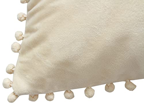 Image of Amazon Brand - Umi Pack of 2 Decorative Throw Pillow Covers, Soft Velvet Cushion Covers For Sofa, Couch, Bedroom, Car, 18 X 18 Inches (45 x 45 cm) in Cream Color