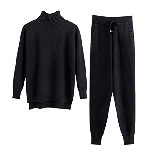 Survêtement en tricot pour femme : la solution confortable contre le froid avec pantalon carotte