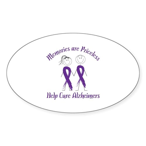 CafePress Memories are Priceless Help Cure Alzheimers Sticke Oval Car Bumper Sticker