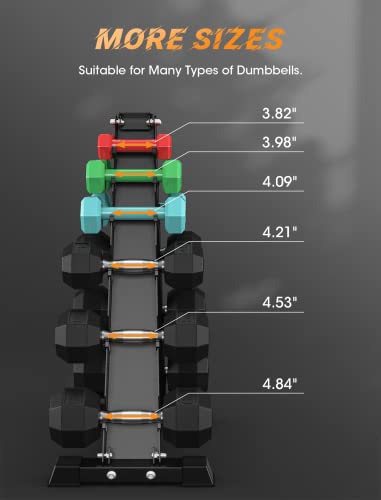 AKYEN Dumbbell Rack Stand Only, Weight Rack for Dumbbells Compact A-Frame Home Gym Space Saver (570/800 LBS Weight Capacity) for Men & Women - Image 4