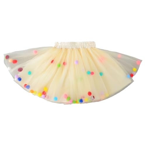 Tutu Rock Petticoat für Mädchen kurz mit Pompons geeignet für...