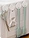 4Pack White Magnetic Hooks, Heavy Duty Magnet Hooks for Refrigerators,Magnetic Hook for Hanging, Keys, Lockers, Home, Office, Classroom
