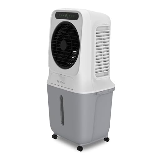 BE COOL Enfriador de aire premium BC25ACP2501W | depósito de agua de 25L, potencia de 90 W, alcance de flujo de aire de 12 m, WiFi y mando a distancia