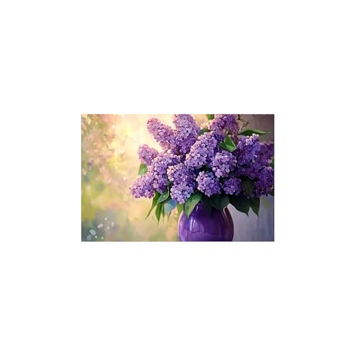 Tableau mural à imprimé floral de lilas TERUEA 80x120cm pour salon