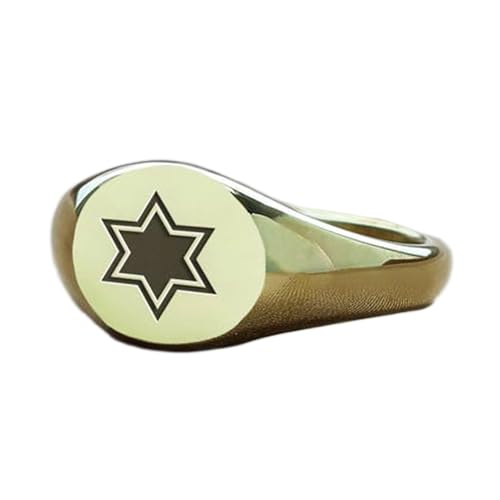 Bague étoile de David pour homme et femme en argent 925 plaqué or