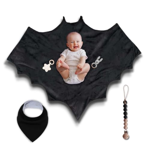 Image of Goth Baby Swaddle Blanket, Unisex Halloween blanket