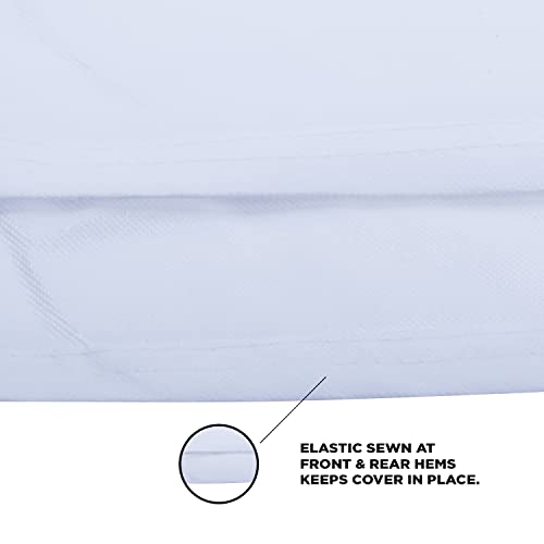 Image of Amazon Brand - Solimo Hatchback Car Cover, White (i10, Grand i10, Santro, Indica, Beat, Tiago, Nano, etc.)