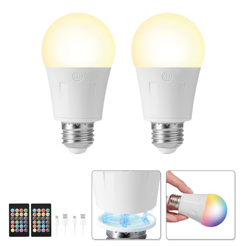 Rechargeable LED Light Bulbs with Remote Control - Home and Outdoor Use