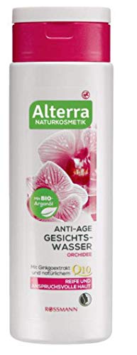 Anti-Age-Gesichtswasser Orchidee - für reife & anspruchsvolle Haut, mit Bio-Arganöl, Ginkgoextrakt & natürlichem Q10, zertifizierte Naturkosmetik, vegan - 150 ml