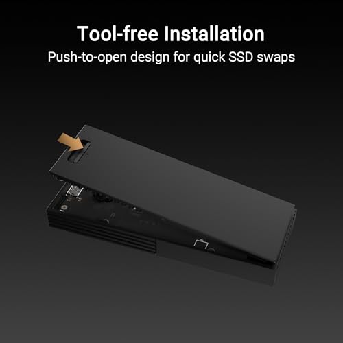 Image of ASUS ProArt PA40SU SSD Enclosure - USB4 40 Gbps, USB-C, Tool Free Installation, NVMe SSD Support, Smart Cooling, Ultraslim, Compatible with Windows 11 and macOS, 1 Year Warranty