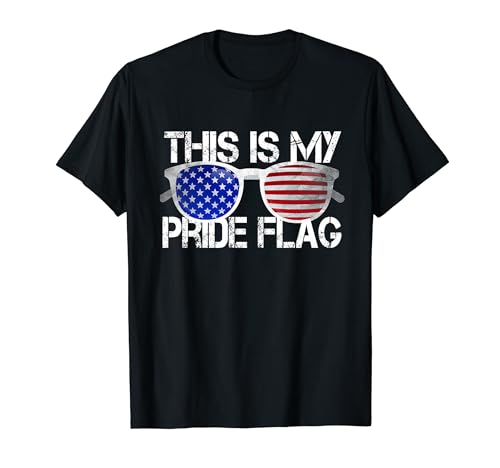 My Pride Flag USA Drapeau américain patriotique 4 juillet T-Shirt