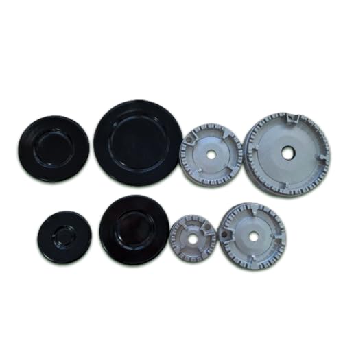 DL SERVICE 4 Brûleurs + 4 Couvre - Feux pour Cuisinières à Gaz Ariston Nardi et autres marques, Lot de 8 pièces pour cuisinières de haute qualité