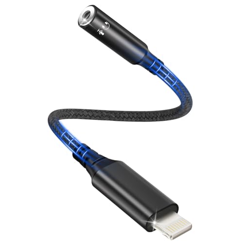 Ya en manzanajugosa.com: bakibo Adaptador Lightning a Jack 3,5 mm [MFi Certificado], Soporta Micrófono Llamadas y Controles en Línea Adaptador Auriculares i Phone Auriculares para i Phone 14/13/12/11/X/8/7/Pad/i-OS, Negro
