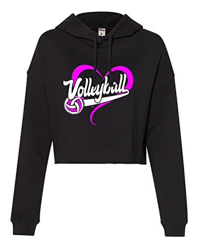 Go All Out Large Black Women Volleyball Heart Design Gift