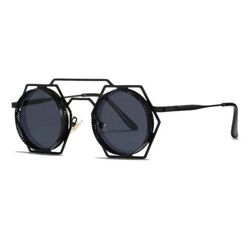 Lunettes de soleil rondes Steampunk pour festivals et sorties urbaines