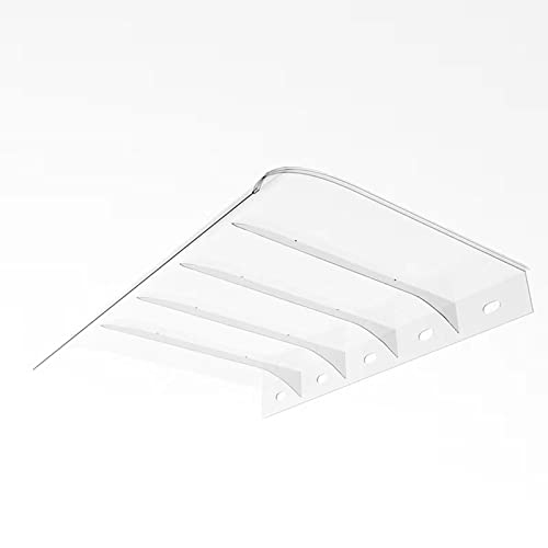 Fensterüberdachung für den Außenbereich, Regenschutz, wasserdichte Terrassen-/Veranda-Markise mit Polycarbonatplatte, einfach zu montieren (50 x 120 cm)