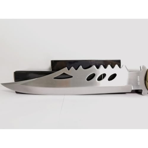 Faca Facão Rambo Militar Artesanal Serrilhado, Aço 440