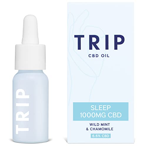 TRIP CBD Oil 1000 mg (Strong - High Strength): Wild Mint CBD Drops (15 ml) | Vegan Gluten Free No-THC Flavoured CBD Oil Blended with MCT Coconut Oil
