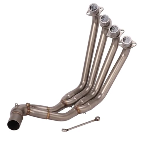 Auspuff-Verbindungsstück Für HON&DA CB650F CB650R CBR650 CBR650F 2014-2022 Motorrad Auspuff System Vorne Mitte Link Rohr Escape Moto Carbon Faser schalldämpfer (Color : Front Link Pipe)