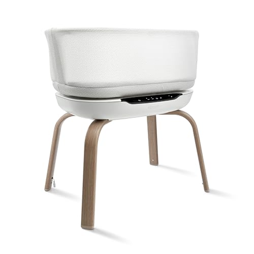 Graco SmartSense Soothing Baby Bassinet & Rocker with Cry Detection Technology, Includes 100% Organic Cotton Sheet, Luna