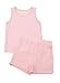 blibean Tween Girls Summer Clothes Set Big Kids Sleeveless T-Shirt Shorts Pockets Outfits Textured Fashion 2 Piece Knit Tops Thread Vacation Sets Size 10-11 Years Old Pink