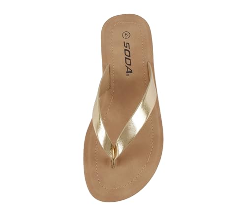 Image of Soda Shoes Women Flip Flops Basic Plain Slippers Thongs Sandals Strap Casual Beach Ella-S
