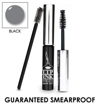 LIP INK Liquid Brow Tint - Black | Natural & Organic Makeup for Women by Lip Ink International | 100% Organic, Kosher, & Vegan