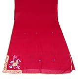 Vestido de sari vintage para mujer, diseño de georgette indio usado para novia, parches bordados para cortinas, 5 años, material de vestido de retazos de sari